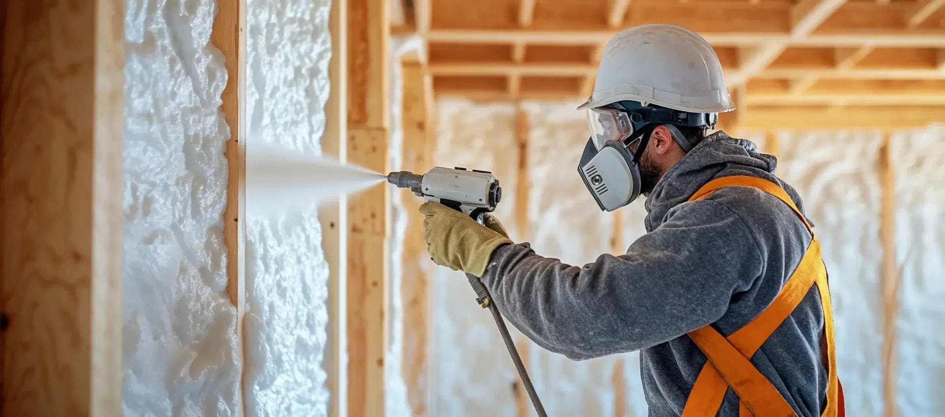 spraying insulation